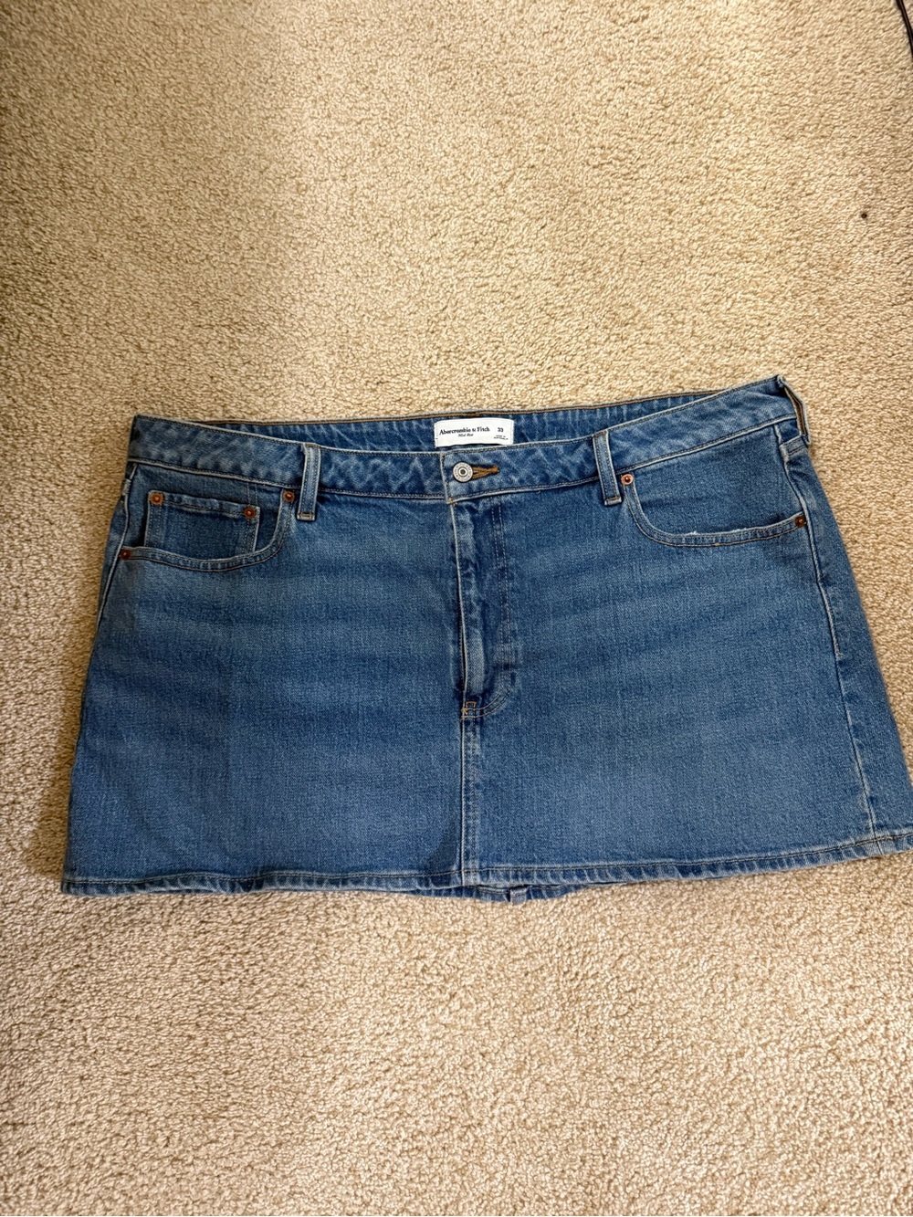 Abercrombie & Fitch Blue Denim Mini Skirt